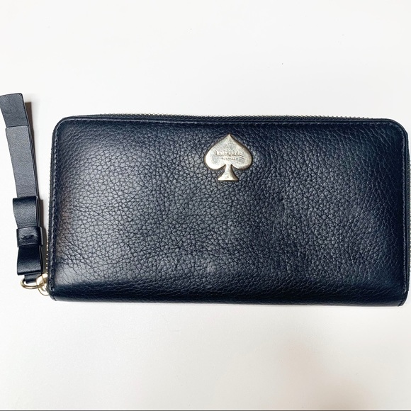kate spade Handbags - Kate Spade black leather zip around wallet